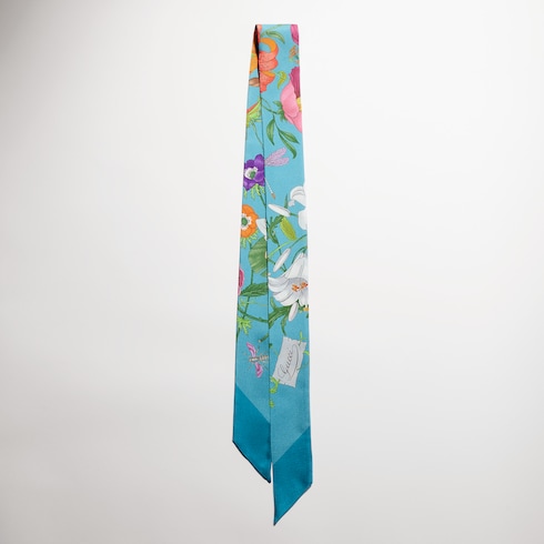 Printed silk twill ribbon
