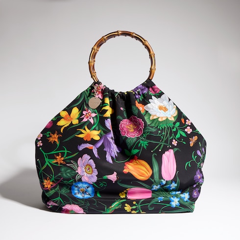 Maxi bolso tote de seda con asa de 'Bamboo'