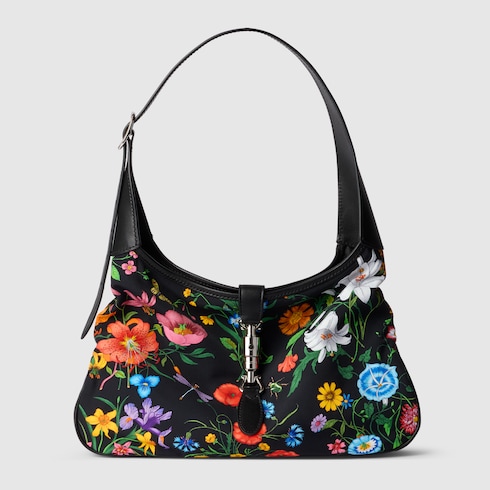 Gucci Jackie 1961 medium shoulder bag in black and multicolor
