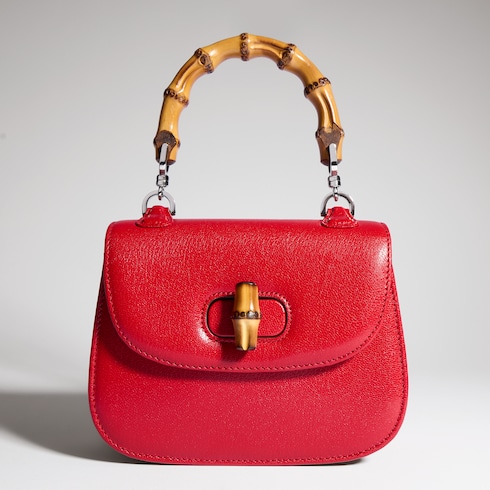 Gucci Bamboo 1947系列竹节迷你手袋