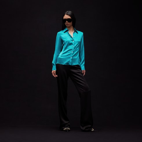 Chemise en satin de soie