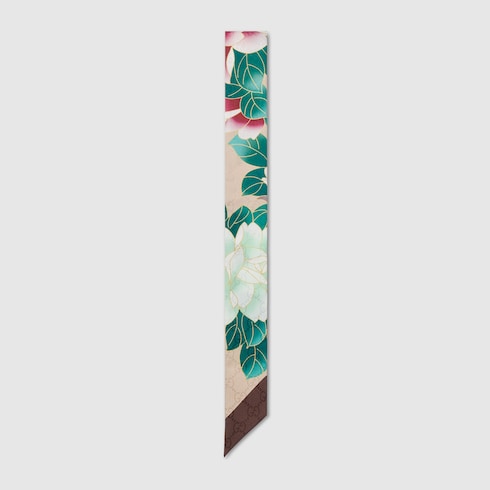 Gucci x 安藤七宝店 日本限定 シルクジャカード リボン ・キャメル