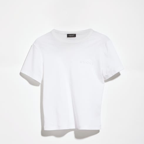 エンブロイダリー コットンジャージー Tシャツ