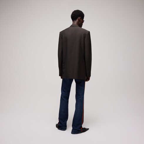 Pinstripe wool mohair jacket