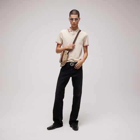 Poloshirt aus Baumwoll-Piqué mit Stickerei