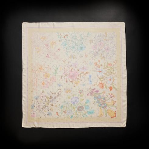 Vierecktuch aus Seidenjacquard mit Doppel G Print