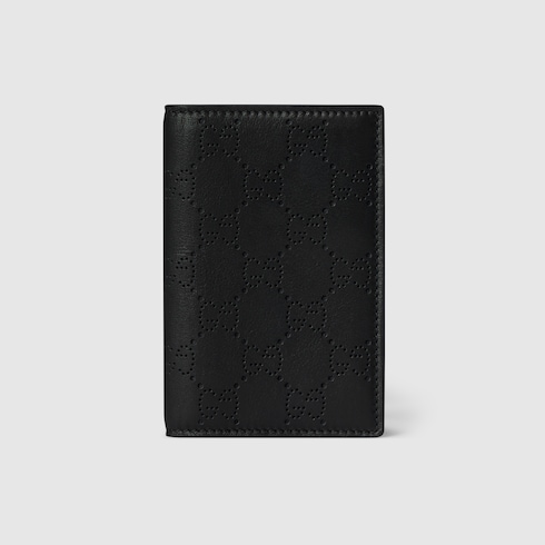 Aria card case in black GG leather | GUCCI® ZA