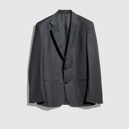 Pinstripe wool jacket