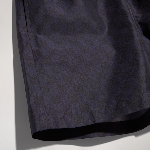Short de bain en popeline de polyester imprimé