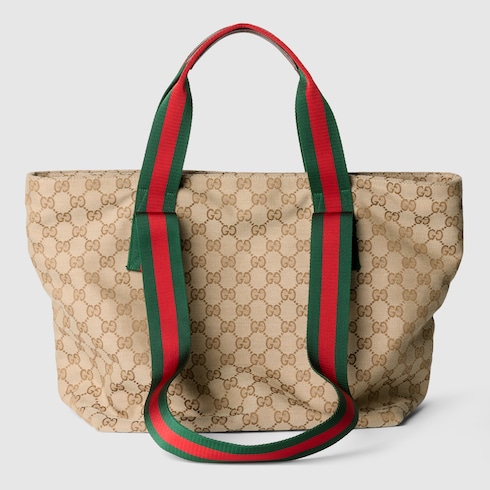 GGスモール トートバッグ ・サンド＆ブラウン GGキャンバス | GUCCI公式