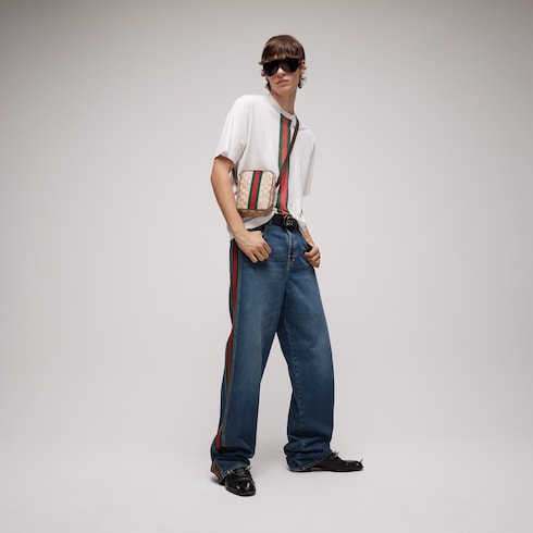 กางเกง Cotton denim pant with Web insert