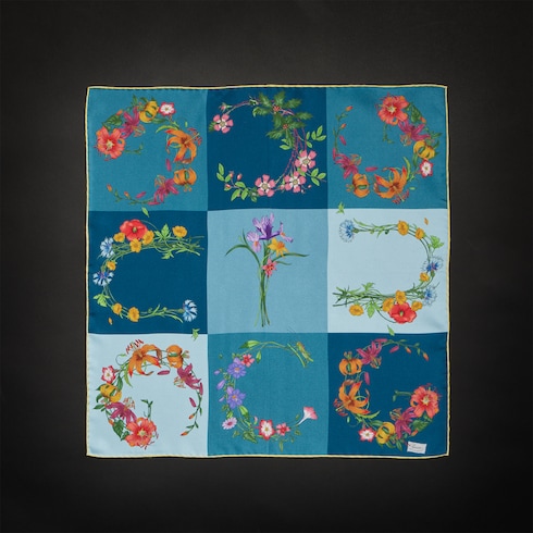 Printed silk twill bandana