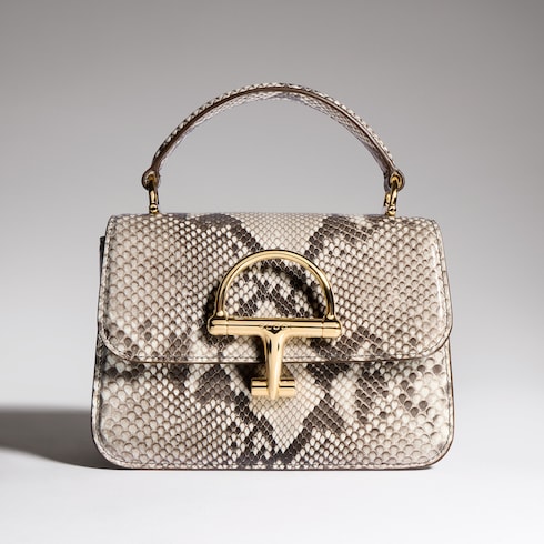 Gucci Siena python small top handle bag