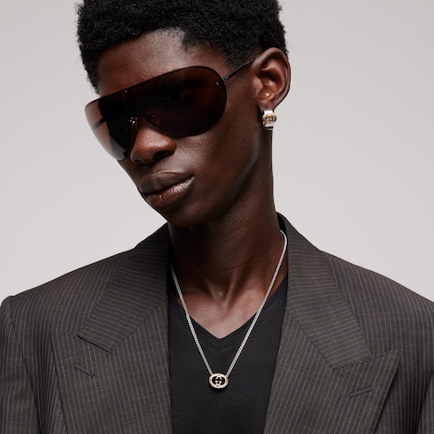 Collier à chaîne avec pendentif Gucci Interlocking