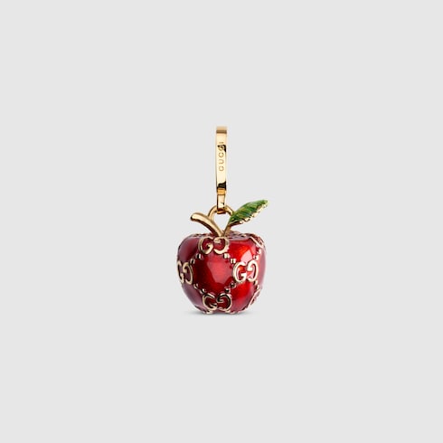 Apple motif charm