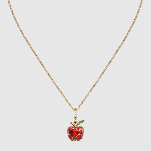 Apple pendant chain necklace