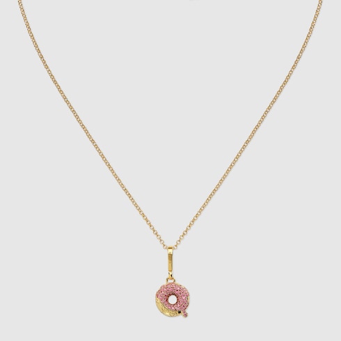 Donut pendant chain necklace