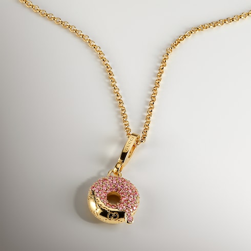 Donut pendant chain necklace