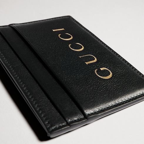 Card case with gold-foiled logo