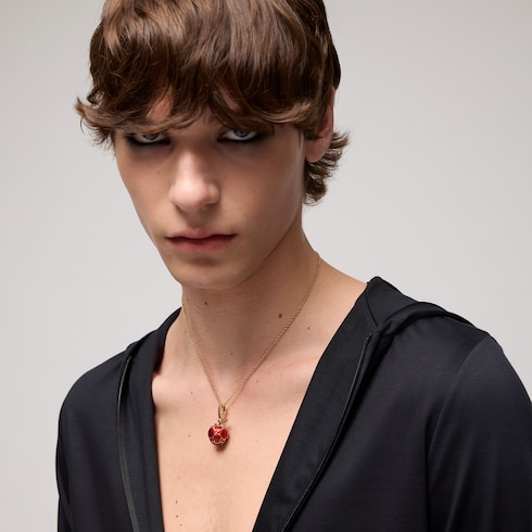 Apple pendant chain necklace
