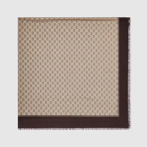 Châle en laine GG laminée