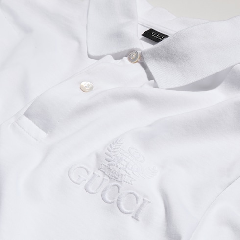 Poloshirt aus Baumwolljersey mit Stickerei