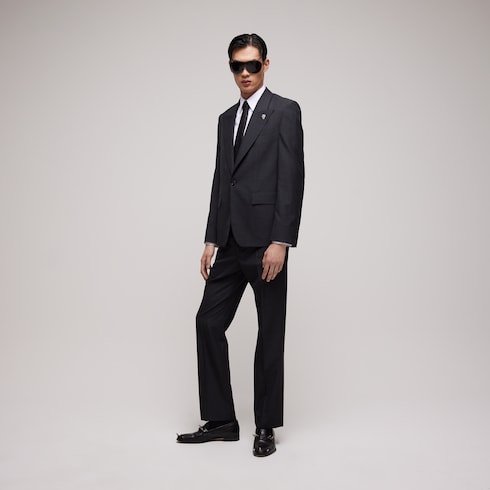 饰Gucci fil coupé羊毛长裤