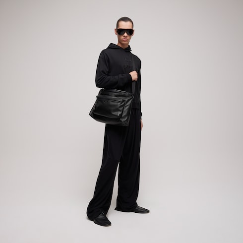 グッチ タグ ラージ クロスボディバッグ ・ブラックレザー | GUCCI公式