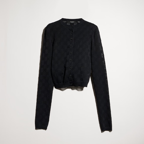 Cardigan en crêpe de viscose fin