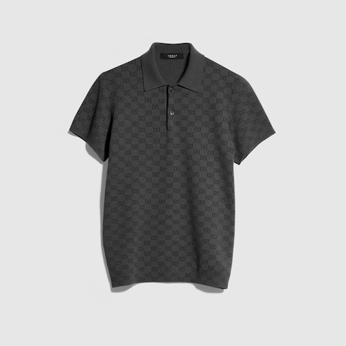 GUCCI GGウールシルクジャカード ポロシャツ
