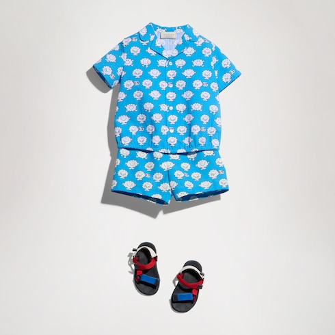 Chemise pour bébé en coton froissé