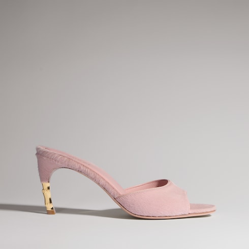 Damenpantolette mit 'Bamboo'-Motiv