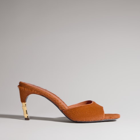 Damenpantolette mit 'Bamboo'-Motiv