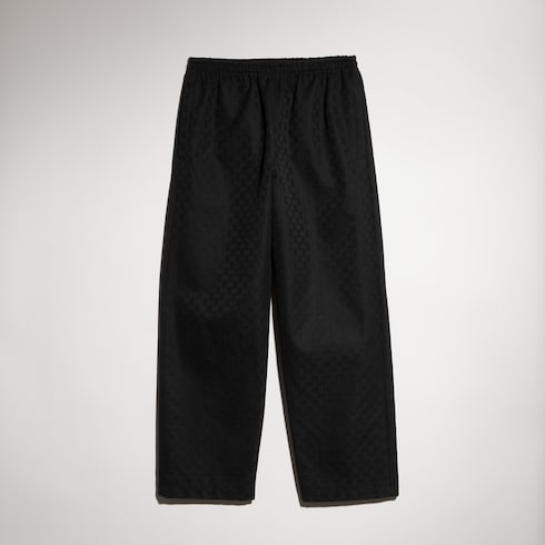 Pantalon décontracté en toile de coton GG
