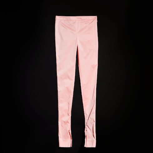 Pantalones de seda stretch faille