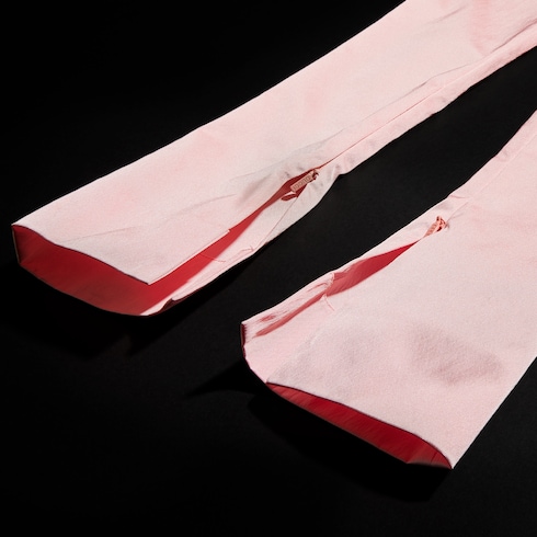 Pantalones de seda stretch faille