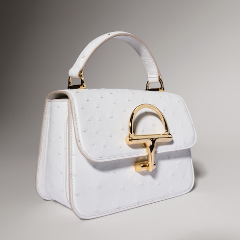 Gucci Siena ostrich small top handle bag