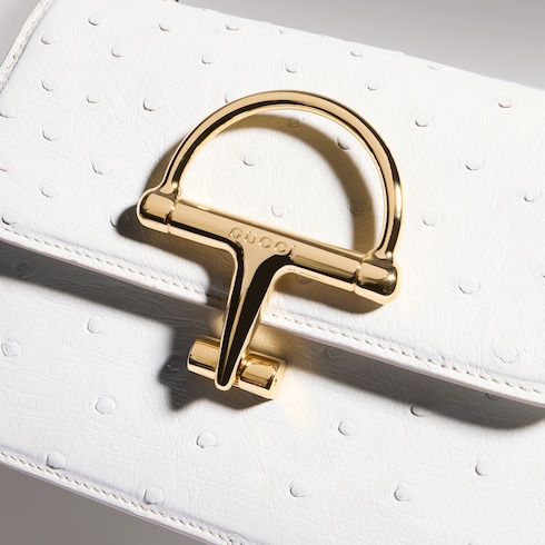 Gucci Siena ostrich small top handle bag