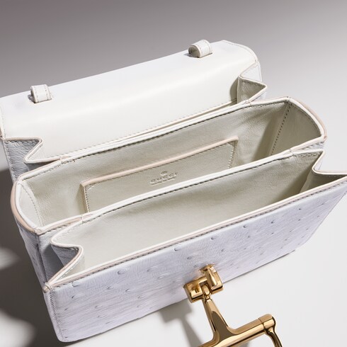 Gucci Siena ostrich small top handle bag