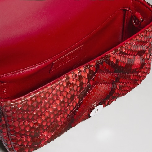 GG Marmont Python-Mini-Schultertasche