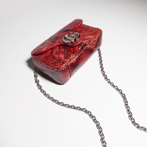 Mini sac à épaule GG Marmont en python