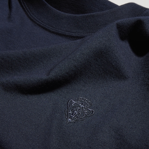 T-shirt en jersey de coton et soie avec broderie