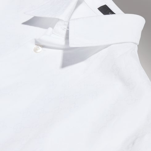 Camicia in popeline di cotone GG