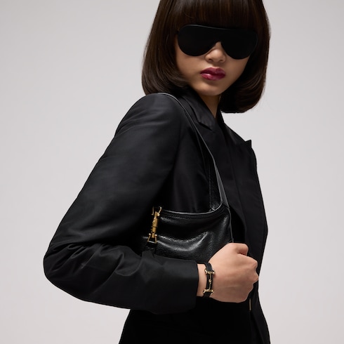 ホースビット付き レザー ブレスレット ・ブラックレザー | GUCCI公式