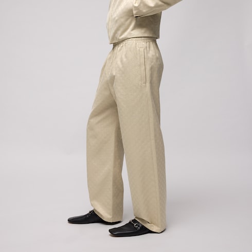 Pantalon en toile de coton GG
