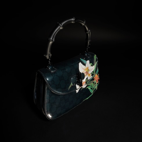 Gucci x Ando Cloisonné Bamboo 1947 small bag