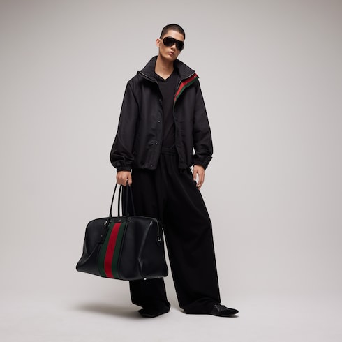 Compact cotton canvas zip jacket