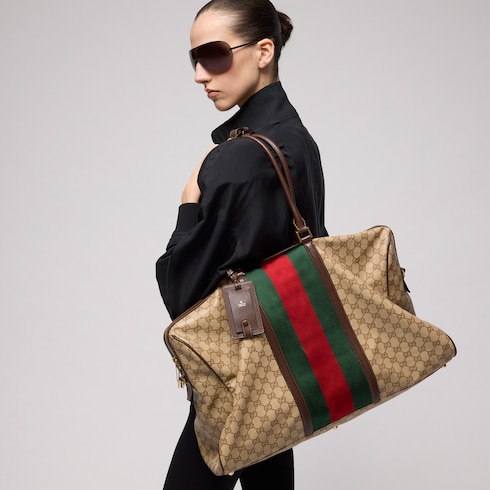 Bolsa de viaje GG mediana con tribanda Web