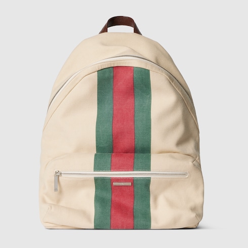 Positano large backpack in ivory canvas | GUCCI® US