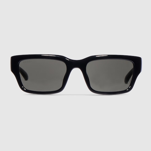Rectangular-frame sunglasses in black | GUCCI® US